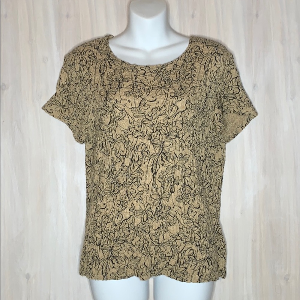 ⭐️ CROFT & BARROW LARGE BLOUSE TAN BLACK